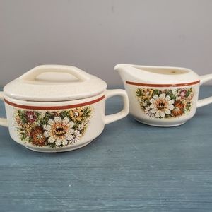 Vintage Temper-Ware Creamer and Sugar